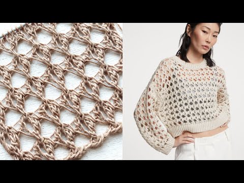 Видео: Замысловатая крупная сетка кардигана Mesh от Кучинелли 💥