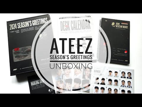 Видео: 🖤🤍 Распаковка гритинга ЭЙТИЗ на 2024 год | ATEEZ season's greetings 2024 unboxing