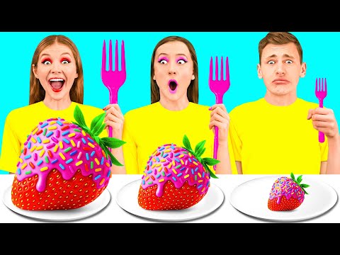 Видео: Большая, Средняя или Маленькая Тарелка Челлендж | Смешные Челленджи с Едой