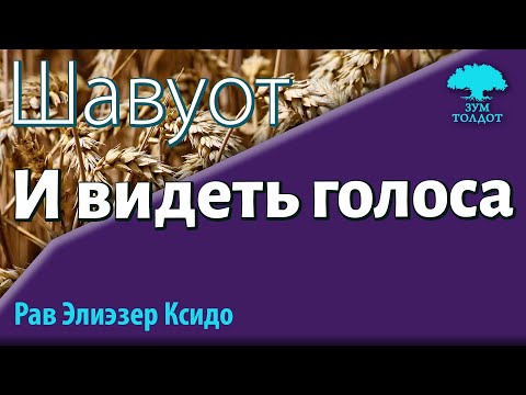 Видео: И видеть голоса. Рав Элиэзер Ксидо