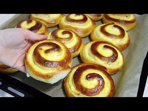 Видео: Нежнейшие БУЛОЧКИ ☆ с ТВОРОЖНОЙ начинкой