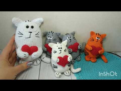 Видео: Котик крючком ко дню Святого Валентина. Часть 3 Сборка и оформление