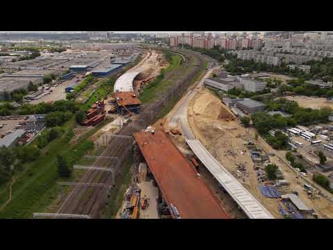 Видео: Юго-Восточная хорда (ЮВХ) - От пл. Покровское до Южного Бутова. 9-10 участок (18.06.2022)