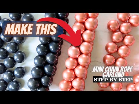 Видео: Как сделать мини-гирлянду из воздушных шаров — маленькие гроздья — мини-гирлянду из цепей и верев...