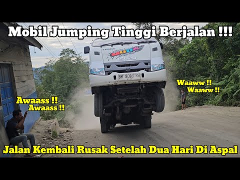 Видео: Бегущая прыгающая машина || Tранспортные средства испытывают трудности после асфальтирования подъеме