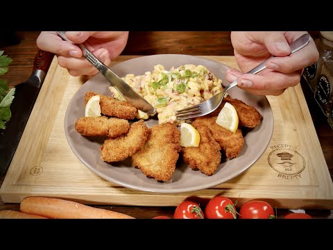 Видео: По-другому картофельный салат и шницели не приготовишь! Невероятно вкусная еда!