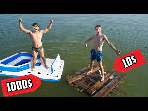 Видео: Плот за 10$ против плот за 1000$. Выбери правильный плот, чтобы выжить!