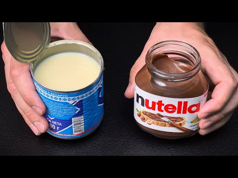 Видео: Взбейте сгущенку с Nutella! Вы будете в восторге! Никакой выпечки и желатина!