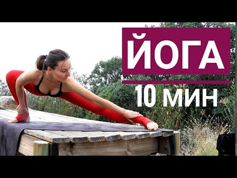 Видео: КОРОТКАЯ ЙОГА ЗА 10 МИНУТ - Утренняя йога на природе - Йога chilelavida