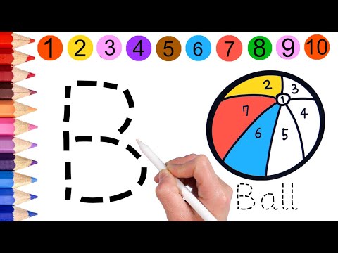 Видео: Игра теней для детей | Раскраска по номерам | Как написать алфавит - простой цвет