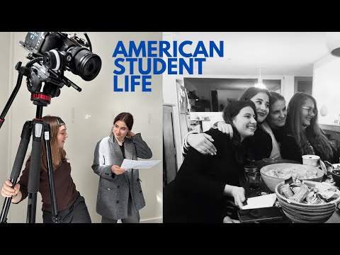 Видео: Съёмки фильма и вечера в американском колледже | влог