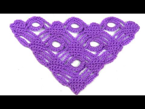 Видео: Узор для шали Глазки