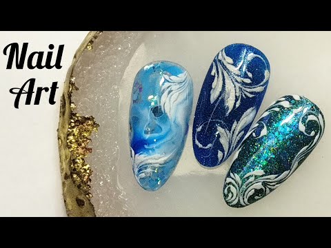 Видео: Зимний маникюр. МК. Идеи дизайна ногтей 2023/Winter manicure. Tutorial. Nail Art 2023.