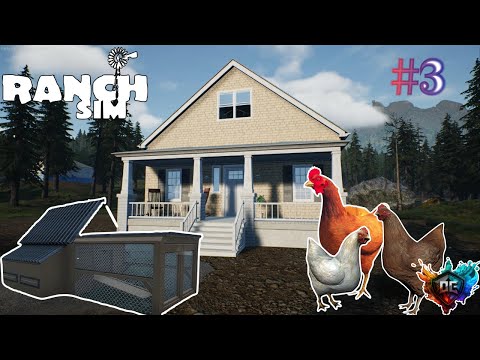 Видео: Ranch Simulator #3 - стройка дома новый курятник и курочкам покупаем петуха #баги #приколы #файлы