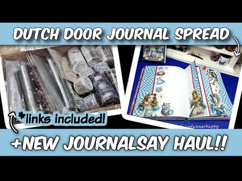 Видео: Разворот Dutch Door Journal + ОГРОМНЫЙ хлам Journalsay со ссылками!