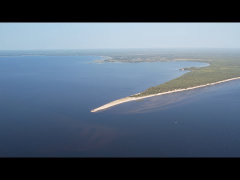 Видео: Восточная Челмужская коса, Карелия. Съёмка с квадрокоптера