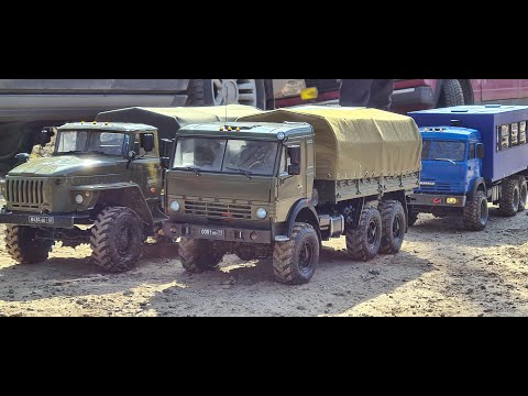 Видео: Грузовики Камаз и Урал в грязи