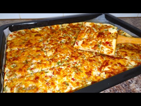 Видео: Этот Пирог Вкуснее Пиццы и Готовится Проще💯 Все смешали и в духовку! Самый простой и вкусный рецепт