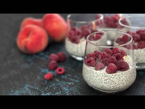 Видео: ЧИА-ПУДИНГ с персиком и малиной 💗 Вкусный завтрак! 😋 ПОЛЕЗНЫЙ ДЕСЕРТ от Лизы Глинской! 🥰