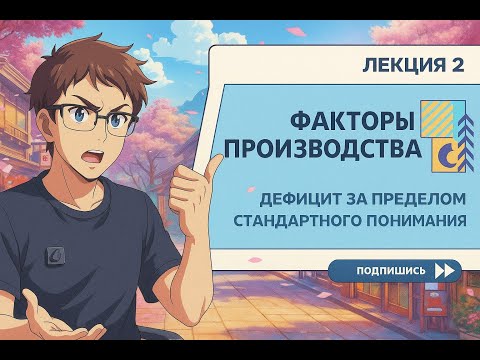 Видео: Экономика. Лекция 2: Факторы производства и как они усложняют дефицит!