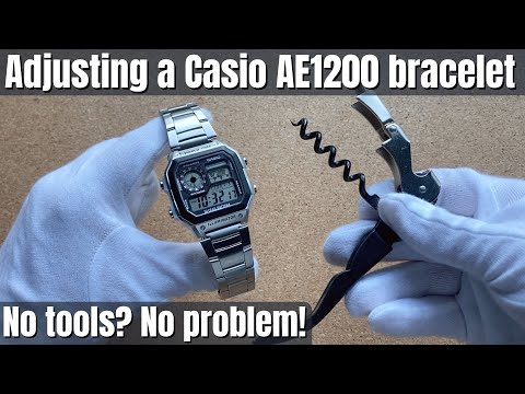 Видео: Как отрегулировать/изменить размер браслета Casio AE1200WHD (БЕЗ ИНСТРУМЕНТОВ)