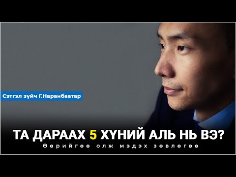 Видео: Сэтгэл зүйч Г. Наранбаатар -  Өөрийгөө олж мэдэх зөвлөгөө /Та дараах 5 хүний аль нь вэ ?