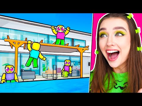 Видео: РОБЛОКС IKEA, но 100 ПОДПИСЧИКОВ СТРОЯТ ДОМ ! 😱 Икея 3008 Roblox