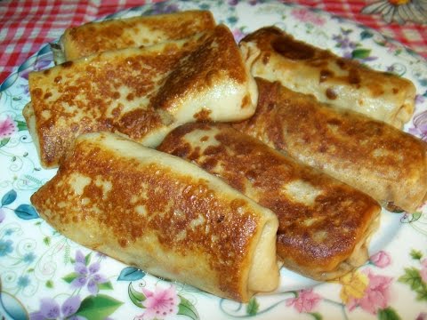 Видео: Блинчики с начинкой из яблок.