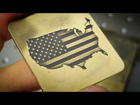 Видео: Brass deep laser engrave - Лазерная гравировка латуни по слоям - ПОЛНАЯ ВЕРСИЯ