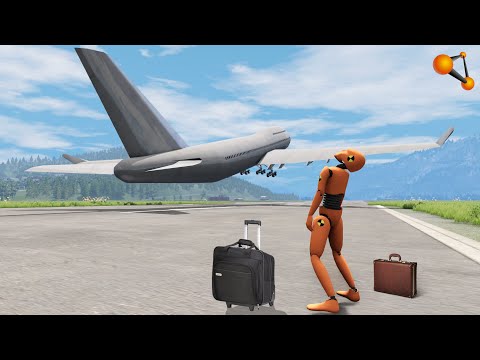 Видео: ОПОЗДАВШИЙ ПАССАЖИР! ДОГНАЛ УЛЕТЕВШИЙ САМОЛЁТ | BeamNG.drive