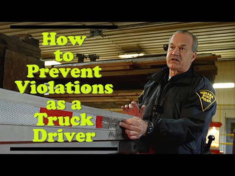 Видео: Сотрудник DOT рассказывает о нарушениях и проводит проверку водителей грузовиков