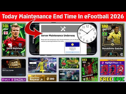 Видео: Время окончания технического обслуживания сегодня в eFootball 2026 Mobile | Техническое обслужива...