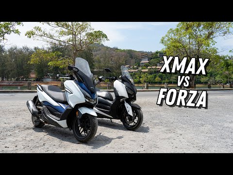 Видео: Yamaha XMAX против Honda Forza. Первый сравнительный тест!