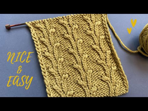 Видео: Нежный узор спицами для весенних проектов (+СХЕМА)❤️ New knitting pattern