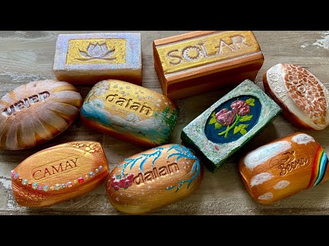 Видео: ASMR SOAP| Cutting colored soaр | Soap Carving| Резка крашенного мыла