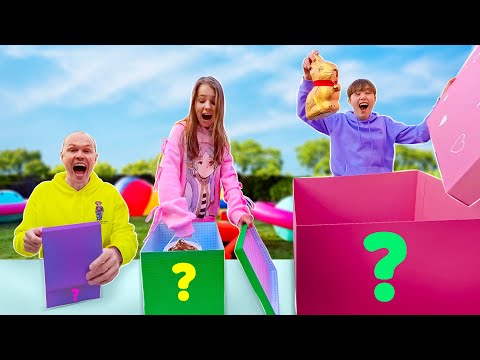 Видео: Большая средняя и маленькая коробка челлендж