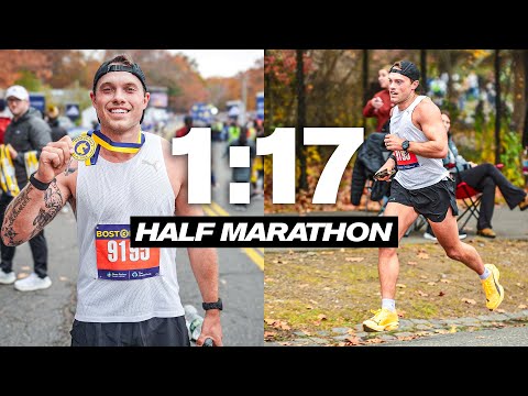 Видео: Пробежать 1:17 на Бостонском полумарафоне