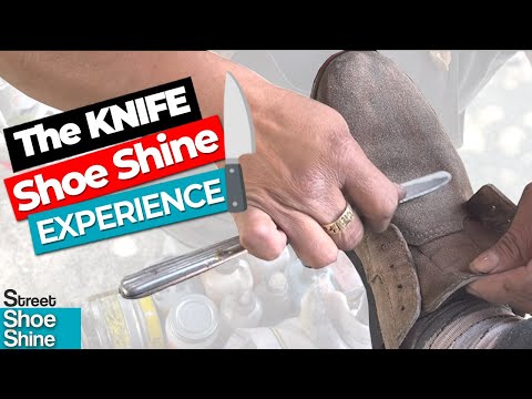 Видео: Женская Чистка Обуви ASMR - Техника Замши НОЖ #asmr #shoeshine