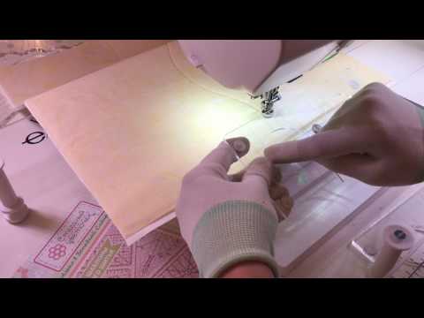 Видео: Стежка идеальных перьев по линейке/шаблону на бытовой машине