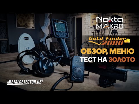 Видео: Nokta Gold Finder 2000 - Обзор, Меню, Настройки. Тест на Золото