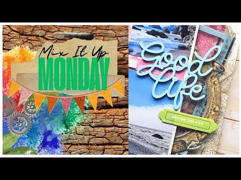 Видео: Миксуй понедельник! Фон из смешанных материалов и пляжный дизайн.
