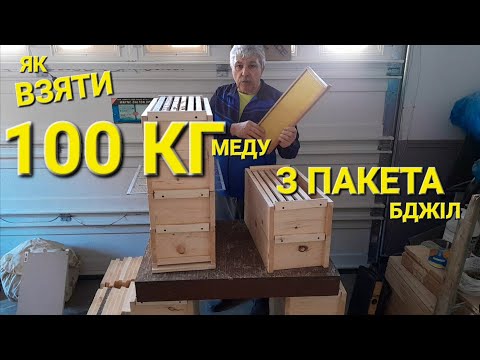 Видео: Як взяти 100 кг меду з 1 пакета бджіл. #пчеловодствов6тирамочныхульях