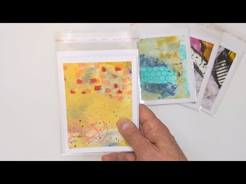 Видео: Превратите абстрактные картины в уникальные открытки ручной работы #handmadecard #abstractpainting