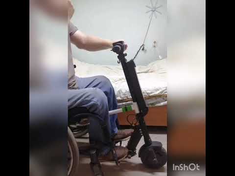 Видео: Колесо от самоката для инвалидной коляски.