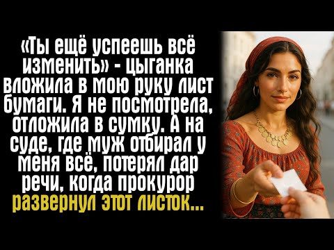 Видео: «Ты ещё успеешь всё изменить» — цыганка вложила в мою руку лист бумаги. Я не посмотрела...