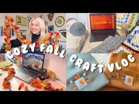 Видео: Проведите день со мной 🍂🧸 вязание крючком, вышивка и рукоделие | уютный осенний видеоблог о рукод...