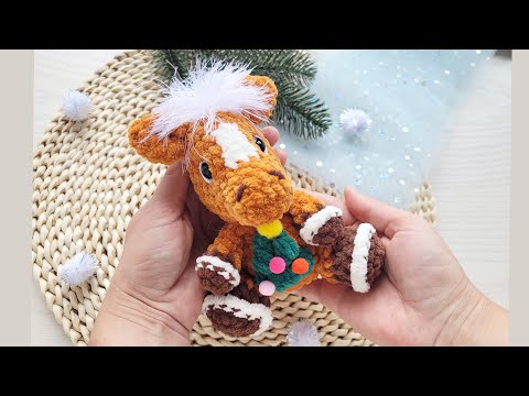 Видео: Лошадка из плюша вязаная крючком🐴horse crochet🐎gehäkeltes pferd