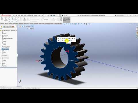 Видео: Создание шестерни с помощью Tool box в Solidworks