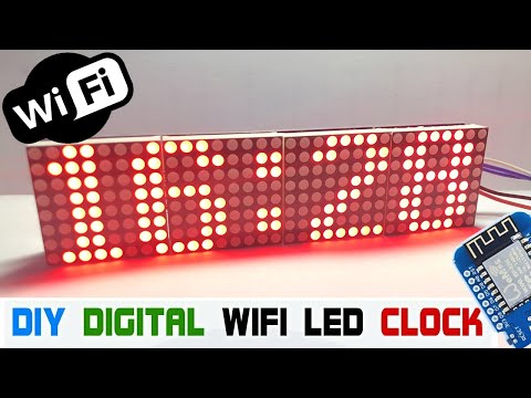 Видео: DIY WiFi Clock Informer on MAX7219 and ESP8266 / WiFi часы информер на MAX7219 и ESP8266