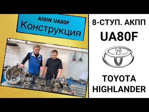 Видео: 8-ступ. АКПП UA80F Toyota Highlander. Общий обзор.